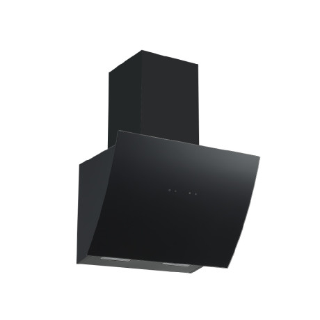 شفاط 60 سم فاير غاز زجاج اسود 6000